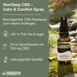 SkinDeep CBD Spray im Garten — natürliche CBD-Formel